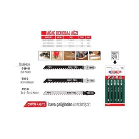 Bay-Tec MK2311 T144D 5'li Ağaç Dekupaj Ağzı