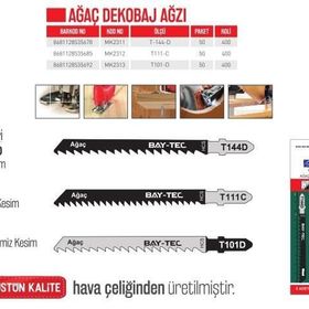 Bay-Tec MK2311 T144D 5'li Ağaç Dekupaj Ağzı