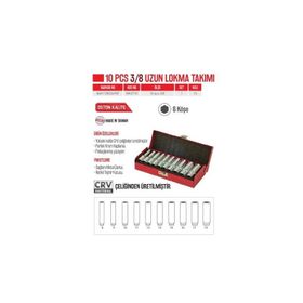 Bay-Tec MK2710 3/8 Uzun Lokma Takımı