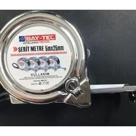 Bay-Tec Mk4147 5 mt 25 mm Krom Şerit Metre
