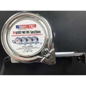 Bay-Tec Mk4147 5 mt 25 mm Krom Şerit Metre