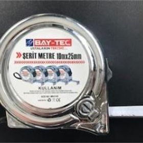 Bay-Tec Mk4149 10 mt 25 mm Krom Şerit Metre