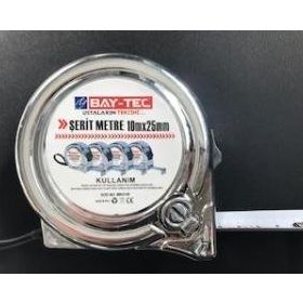 Bay-Tec Mk4149 10 mt 25 mm Krom Şerit Metre