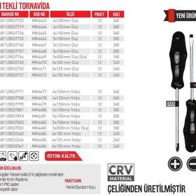 Bay-Tec MK448 5x300 mm Yıldız Şiş Tekli Tornavida