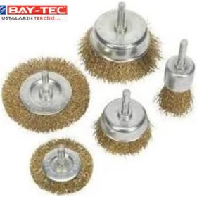 Bay-Tec Saçaklı 6 Parça Tel Fırça Seti