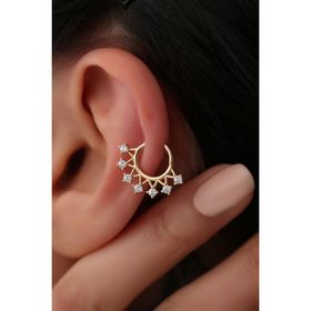 Bayar Gold 14 Ayar 7 Taşlı Taç Altın Piercing