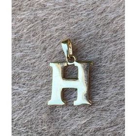 Bayar Gold 14 Ayar Altın 2 Boyutlu H Harfli Kolye Ucu