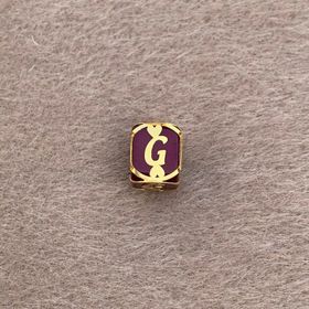 Bayar Gold 14 Ayar Altın Kafesli Bordo Boncuk G Harf Kolye Ucu