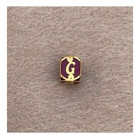 Bayar Gold 14 Ayar Altın Kafesli Bordo Boncuk G Harf Kolye Ucu