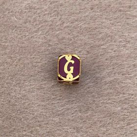 Bayar Gold 14 Ayar Altın Kafesli Bordo Boncuk G Harf Kolye Ucu