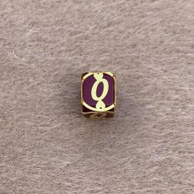 Bayar Gold 14 Ayar Altın Kafesli Bordo Boncuk Ö Harf Kolye Ucu