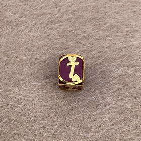 Bayar Gold 14 Ayar Altın Kafesli Bordo Boncuk T Harf Kolye Ucu