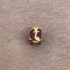 Bayar Gold 14 Ayar Altın Kafesli Bordo Boncuk T Harf Kolye Ucu