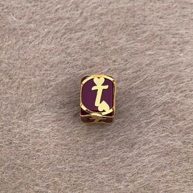 Bayar Gold 14 Ayar Altın Kafesli Bordo Boncuk T Harf Kolye Ucu