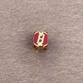 Bayar Gold 14 Ayar Altın Kafesli Kırmızı Boncuk H Harf Kolye Ucu