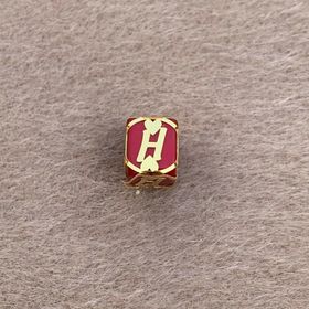 Bayar Gold 14 Ayar Altın Kafesli Kırmızı Boncuk H Harf Kolye Ucu