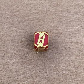 Bayar Gold 14 Ayar Altın Kafesli Kırmızı Boncuk H Harf Kolye Ucu