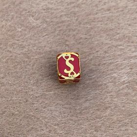 Bayar Gold 14 Ayar Altın Kafesli Kırmızı Boncuk Ş Harf Kolye Ucu