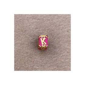 Bayar Gold 14 Ayar Altın Kafesli Pembe Boncuk K Harf Kolye Ucu