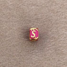 Bayar Gold 14 Ayar Altın Kafesli Pembe Boncuk Ş Harf Kolye Ucu