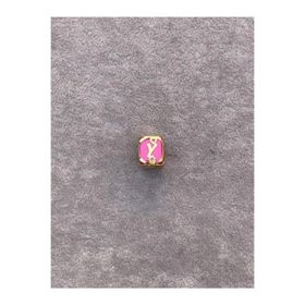 Bayar Gold 14 Ayar Altın Kafesli Pembe Boncuk Y Harf Kolye Ucu