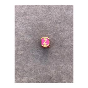 Bayar Gold 14 Ayar Altın Kafesli Pembe Boncuk Z Harf Kolye Ucu