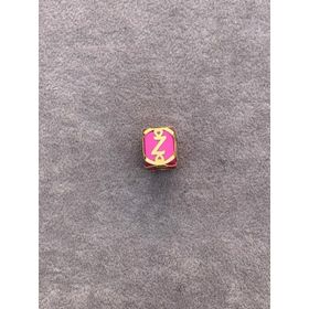 Bayar Gold 14 Ayar Altın Kafesli Pembe Boncuk Z Harf Kolye Ucu