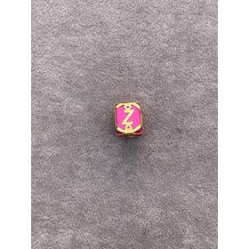 Bayar Gold 14 Ayar Altın Kafesli Pembe Boncuk Z Harf Kolye Ucu
