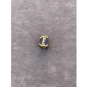 Bayar Gold 14 Ayar Altın Kafesli Siyah Boncuk F Harf Kolye Ucu