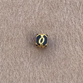 Bayar Gold 14 Ayar Altın Kafesli Siyah Boncuk Ö Harf Kolye Ucu