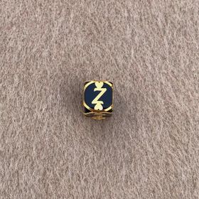 Bayar Gold 14 Ayar Altın Kafesli Siyah Boncuk Z Harf Kolye Ucu