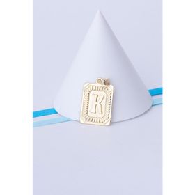 Bayar Gold 14 Ayar Altın Kare Vintage K Harf Kolye Ucu