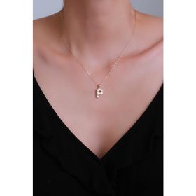 Bayar Gold 14 Ayar Altın Küçük Füzyon P Harf Kolye