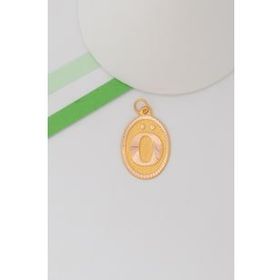 Bayar Gold 14 Ayar Altın Ö Harf Nostaljik Oval Kolye Ucu