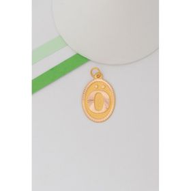 Bayar Gold 14 Ayar Altın Ö Harf Nostaljik Oval Kolye Ucu