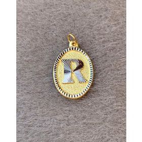 Bayar Gold 14 Ayar Altın R Harf Nostaljik Oval Kolye Ucu