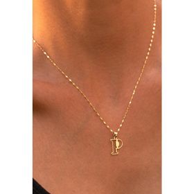 Bayar Gold 14 Ayar Altın Soft P Harfli Kolye Ucu