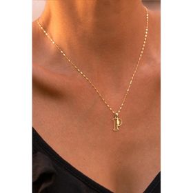 Bayar Gold 14 Ayar Altın Soft P Harfli Kolye Ucu