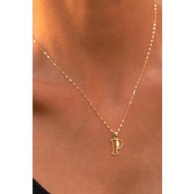 Bayar Gold 14 Ayar Altın Soft P Harfli Kolye Ucu