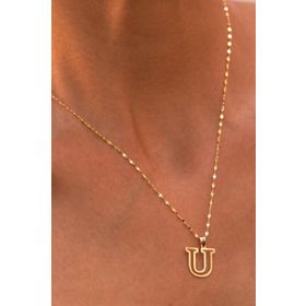 Bayar Gold 14 Ayar Altın Soft U Harfli Kolye Ucu