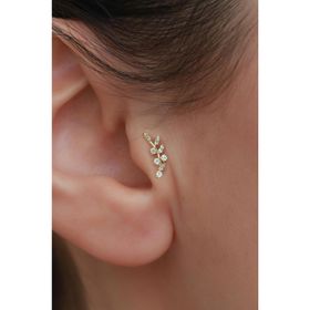 Bayar Gold 14 Ayar Altın Taşlı Dal Tragus