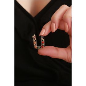 Bayar Gold 14 Ayar Altın U Harf Çiçekli Cennet Bahçesi Kolye Ucu