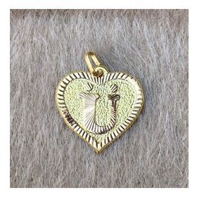Bayar Gold 14 Ayar Altın U Harf Nostaljik Kalp Kolye Ucu