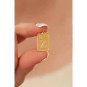 Bayar Gold 14 Ayar Altın Z Harf Nostaljik Kare Kolye Ucu