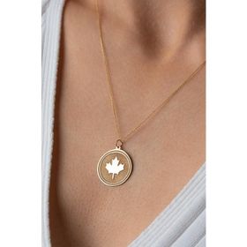 Bayar Gold 14 Ayar Çınar Yaprağı Altın Kolye