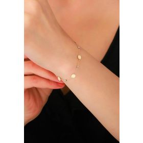 Bayar Gold 14 Ayar Dorikalı Yuvarlak Pullu Altın Bileklik