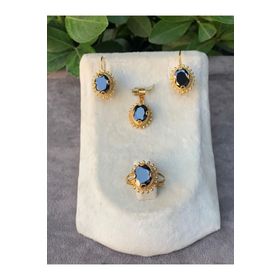 Bayar Gold 14 Ayar Güneş Model Oniks Taşlı Altın Set