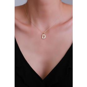 Bayar Gold 14 Ayar Küçük Füzyon D Harf Altın Kolye