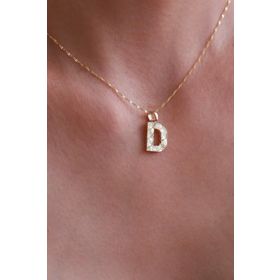 Bayar Gold 14 Ayar Küçük Füzyon D Harf Altın Kolye