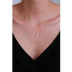 Bayar Gold 14 Ayar Küçük Füzyon F Harf Altın Kolye